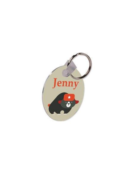Porte-clés rond en aluminium sublimable , diamètre 5 mm, double face