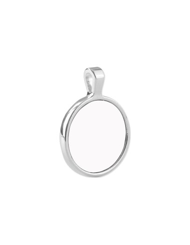 PENDENTIF ROND EN ALUMINIUM SUBLIMABLE - 21,8 MM EXTÉRIEUR