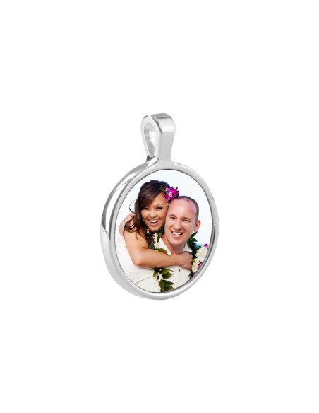 PENDENTIF ROND EN ALUMINIUM SUBLIMABLE - 21,8 MM EXTÉRIEUR
