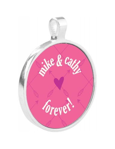 PENDENTIF ROND EN ALUMINIUM SUBLIMABLE - 21,8 MM EXTÉRIEUR