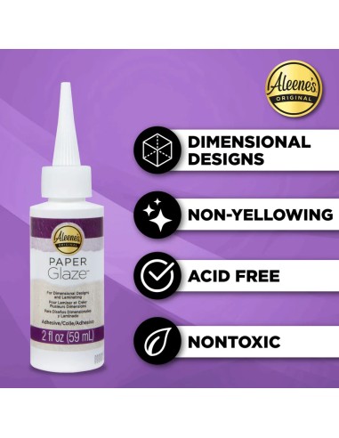 PAPER GLAZE - Aleene's - donne un effet 3D auc creations papier
