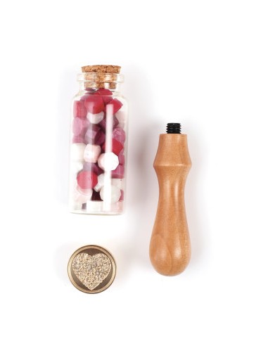 coffret sceaux de cire - coeur