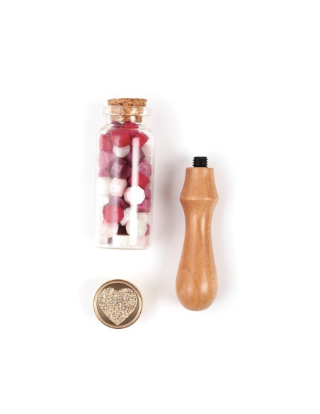 coffret sceaux de cire - coeur