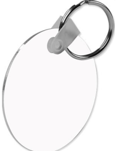Porte-clés rond sublimable double face