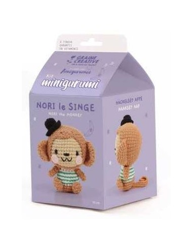 Kit Minigurumi Nori le singe - crochet 100mm