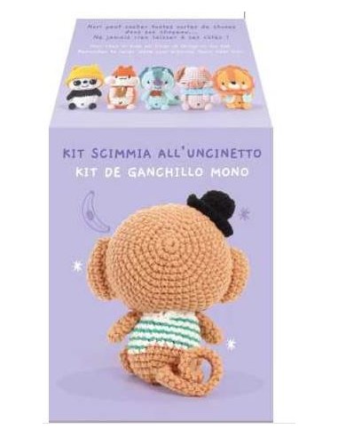 Kit Minigurumi Nori le singe - crochet 100mm
