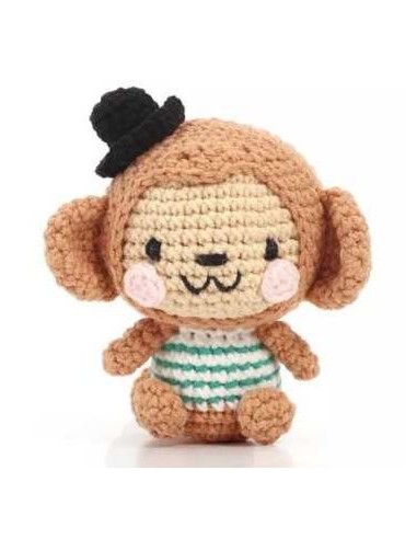Kit Minigurumi Nori le singe - crochet 100mm