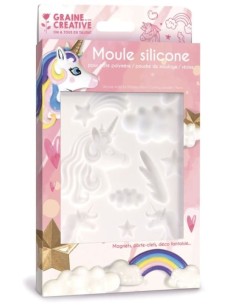 Moule silicone 20x13 licorne