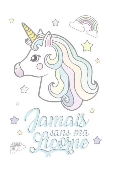 Flex Thermocollant Licorne couleur pastel 29.7x21