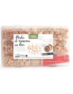 Coffret perle et anneau en bois 747 Pièces
