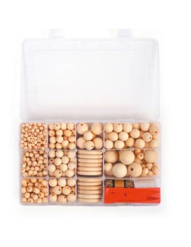 Coffret perle et anneau en bois 747 Pièces