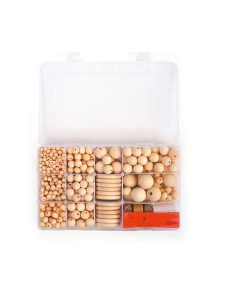 Coffret perle et anneau en bois 747 Pièces