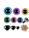 Accessoires Amigurumis 60 yeux et 10 nez de sécurité