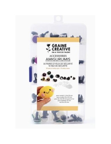 Accessoires Amigurumis 60 yeux et 10 nez de sécurité