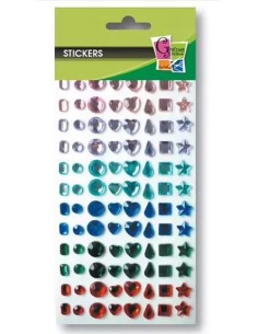 96 STICKERS STRASS PIERRES PRECIEUSES