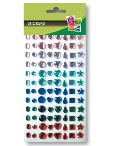 96 STICKERS STRASS PIERRES PRECIEUSES