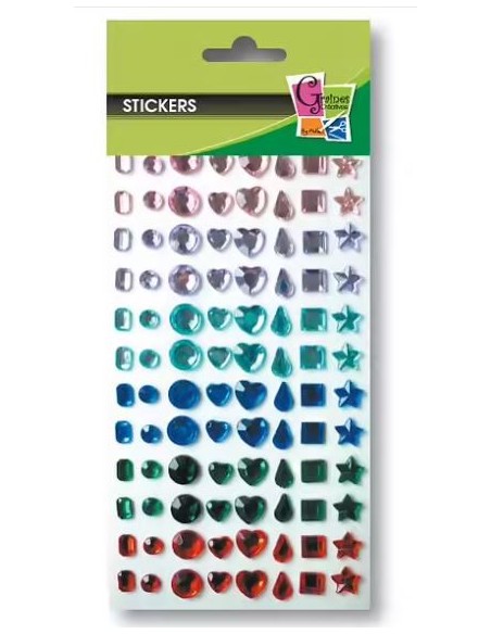 96 STICKERS STRASS PIERRES PRECIEUSES