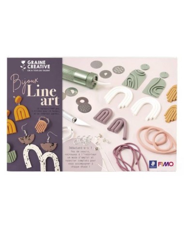 COFFRET DIY BIJOUX LINE ART EN PATE POLYMERE
