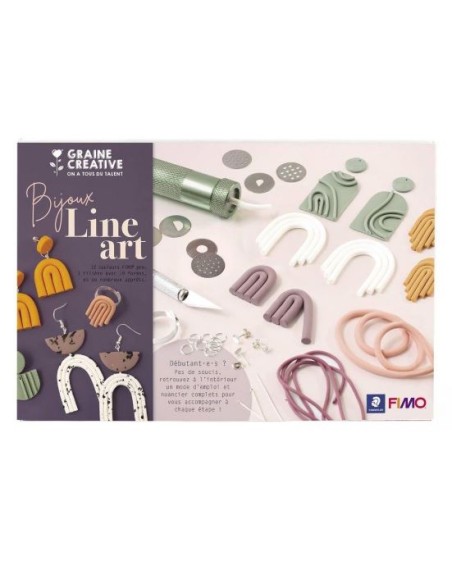 COFFRET DIY BIJOUX LINE ART EN PATE POLYMERE
