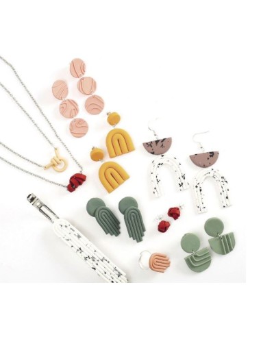 COFFRET DIY BIJOUX LINE ART EN PATE POLYMERE