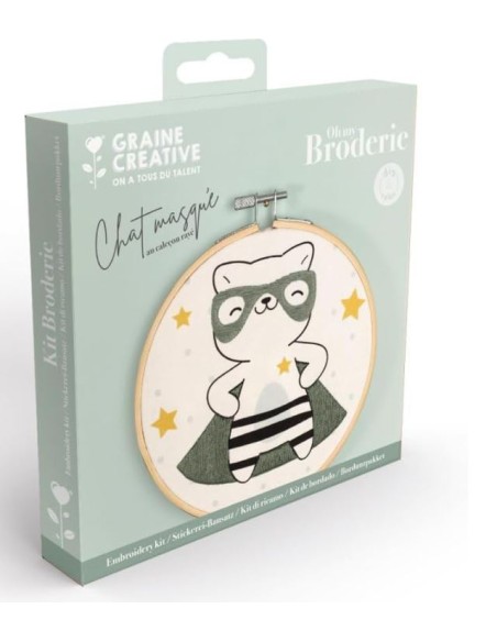 KIT BRODERIE : CHAT MASQUE