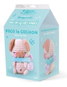 KIT CROCHET MINIGURUMI POCO LE COCHON 100mm