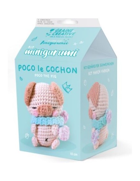 KIT CROCHET MINIGURUMI POCO LE COCHON 100mm