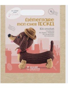 KIT CROCHET AMIGURUMI ABEL LE TECKEL