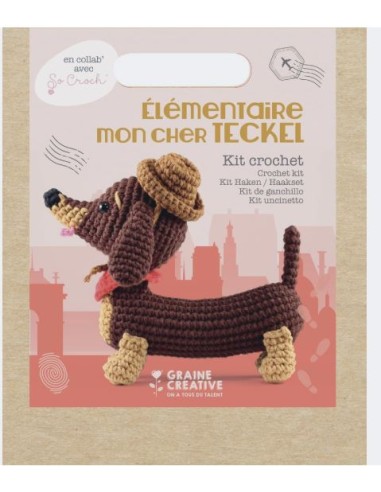 KIT CROCHET AMIGURUMI ABEL LE TECKEL