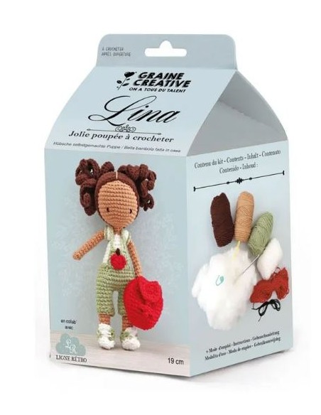 KIT CROCHET POUPEE LINA