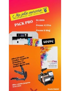 PACK SUBLIMATION PRO : Imprimante Sawgrass + Presse Pro + Presse Mug + Consommables OFFERTS