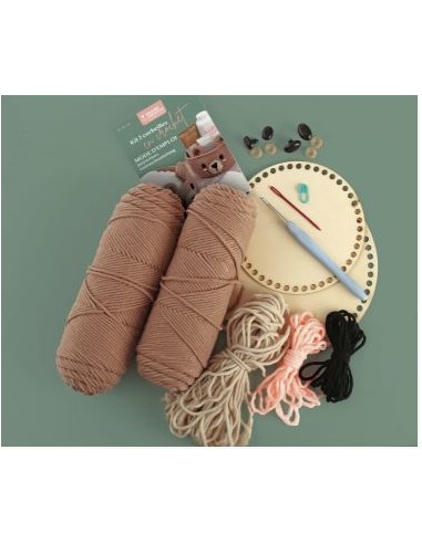 KIT 2 CORBEILLES CROCHET OURSON
