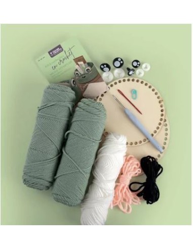 KIT CROCCHET 2 CORBEILLE GRENOUILLE
