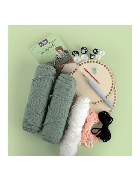 KIT CROCCHET 2 CORBEILLE GRENOUILLE