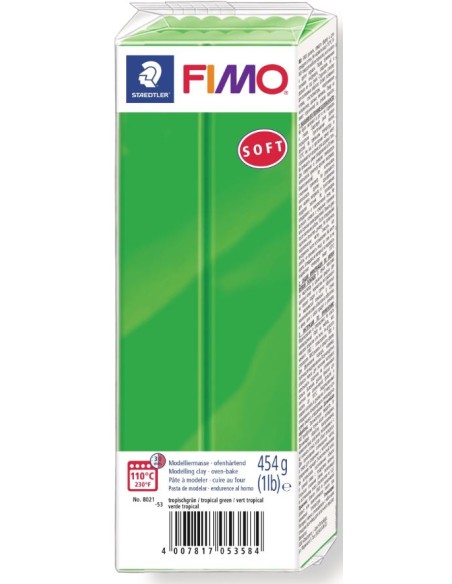 PATE POLYMERE FIMO SOFT  VERT TROPICAL 454g