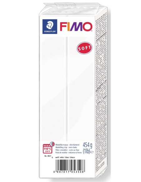 PATE POLYMERE FIMO SOFT PROFESSIONNEL  BLANC 454g