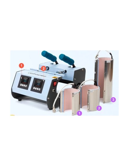 PRESSE À MUGS 3 EN 1 DOUBLE STATION