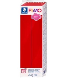 PATE POLYMERE FIMO SOFT ROUGE NOEL 454g