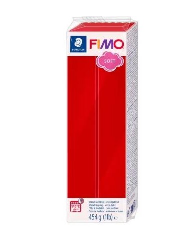 PATE POLYMERE FIMO SOFT ROUGE NOEL 454g