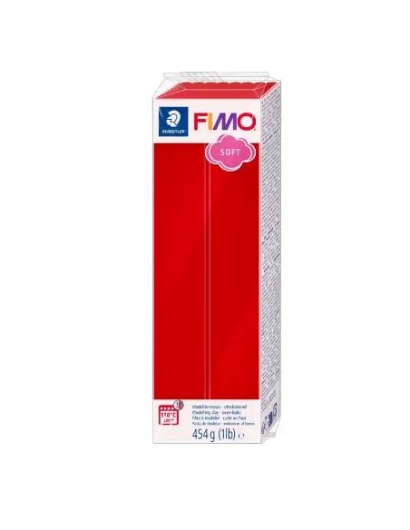 PATE POLYMERE FIMO SOFT ROUGE NOEL 454g