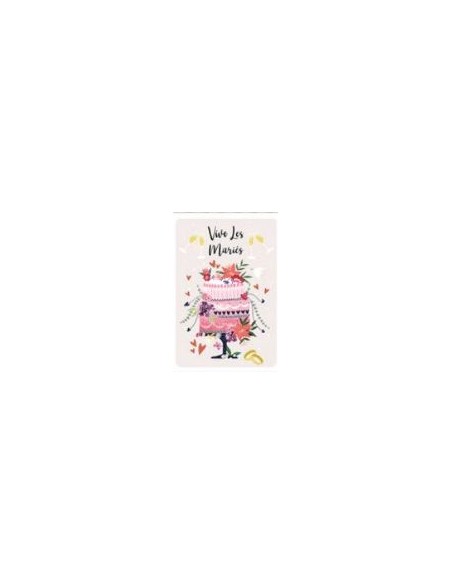 Carte double +enveloppe "Vive les mariés"
