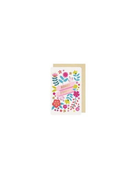 CARTE DOUBLE "MAMAN D'AMOUR"+ENVELOPPE