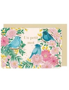 CARTE DOUBLE "UN PETIT MOT " + ENVELOPPE