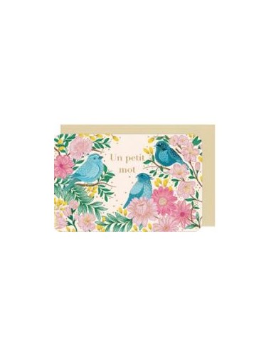 CARTE DOUBLE "UN PETIT MOT " + ENVELOPPE