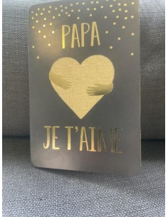 CARTE DOUBLE + ENVELOPPE "PAPA JE T'AIME"