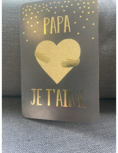 CARTE DOUBLE + ENVELOPPE "PAPA JE T'AIME"