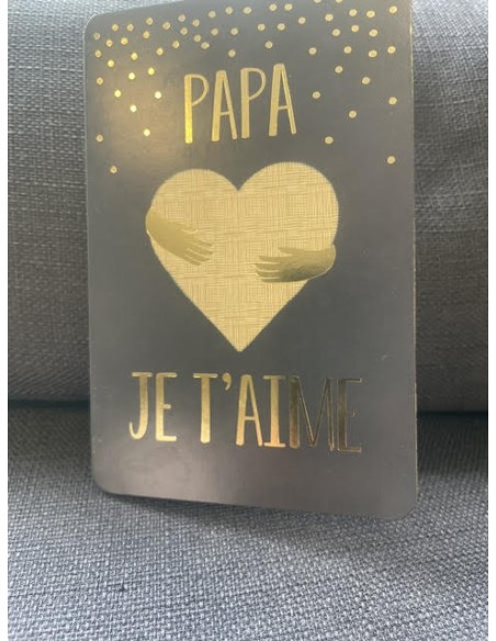 CARTE DOUBLE + ENVELOPPE "PAPA JE T'AIME"