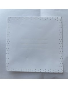 ENVELOPPE BLANCHE ET POIS POUR CARTE POSTALE 13X13