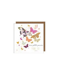 Carte double 16x16 + enveloppe "Une petite pensée POUR TOI"