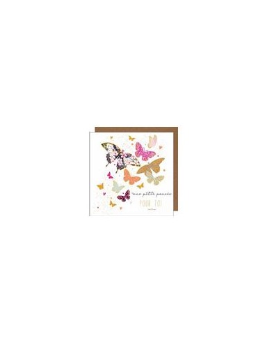 Carte double 16x16 + enveloppe "Une petite pensée POUR TOI"